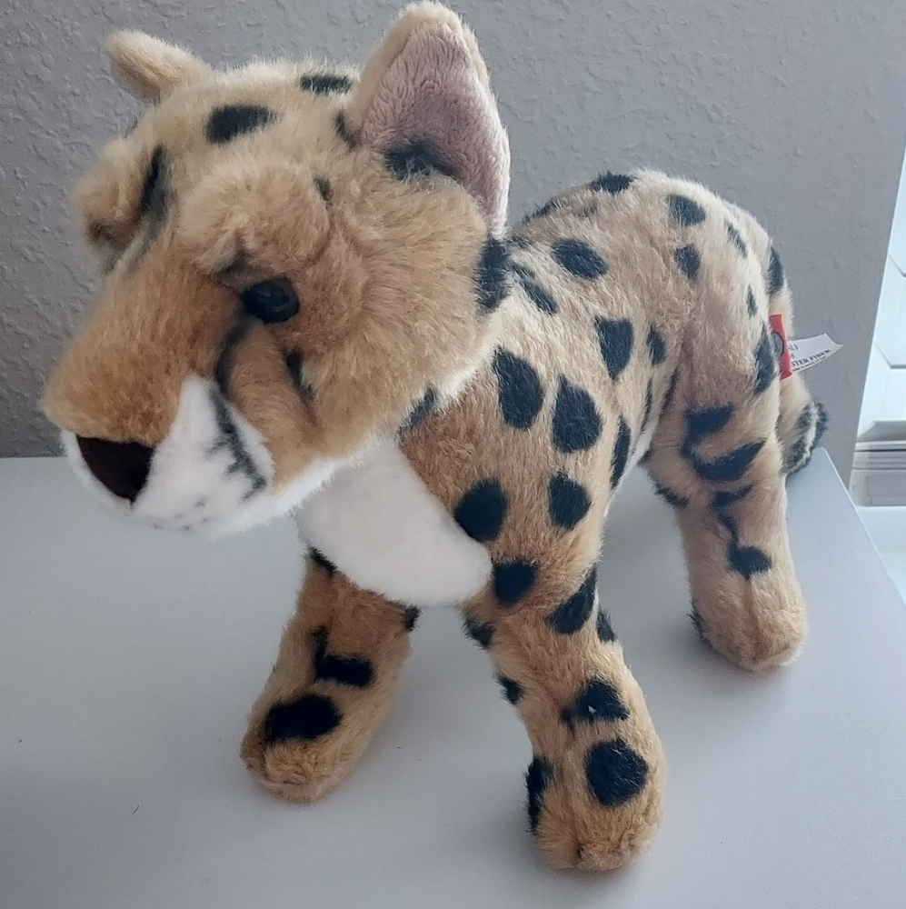 Adventure Planet Plush Leopard Wild Cat Spots Jungle Stuffed Animal 9x12 Inch